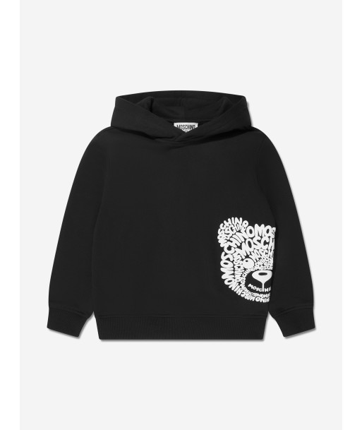 Moschino Kids Teddy Logo Hoodie in Black français