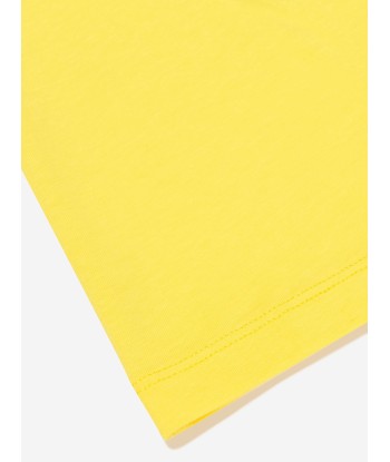 Moschino Kids Teddy Logo Maxi T-Shirt in Yellow Venez découvrir notre 