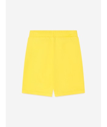 Moschino Boys Logo Print Shorts in Yellow Fin de série