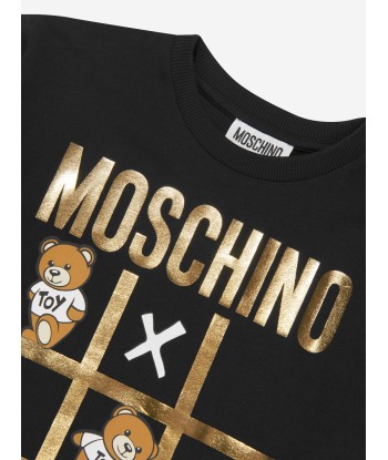 Moschino Kids Teddy Logo Maxi T-Shirt in Black les muscles