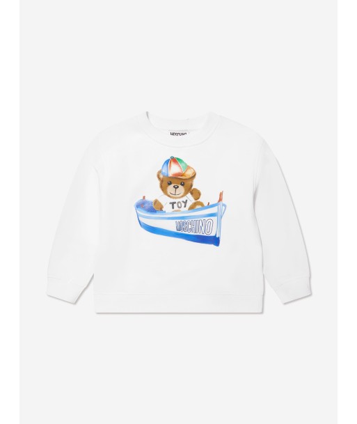 Moschino Boys Boating Teddy Sweatshirt in White france