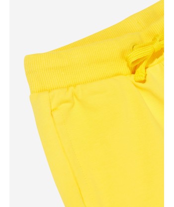 Moschino Boys Logo Print Shorts in Yellow Fin de série