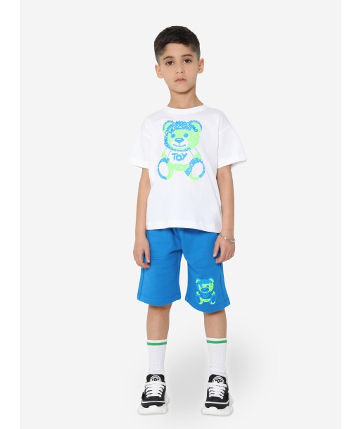 Moschino Boys Teddy T-Shirt And Shorts Set in White de technologie