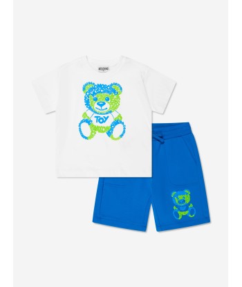 Moschino Boys Teddy T-Shirt And Shorts Set in White de technologie