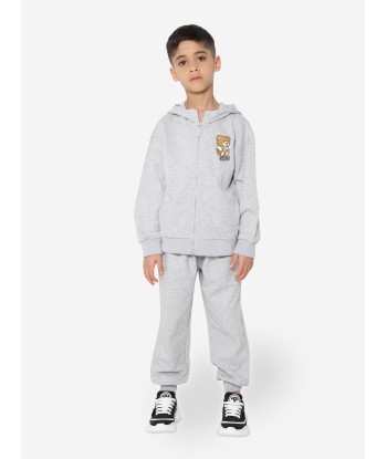 Moschino Kids Teddy Logo Tracksuit in Grey En savoir plus