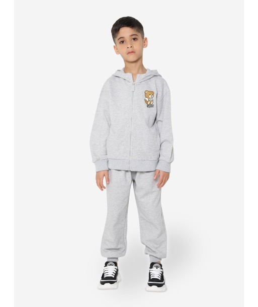 Moschino Kids Teddy Logo Tracksuit in Grey En savoir plus