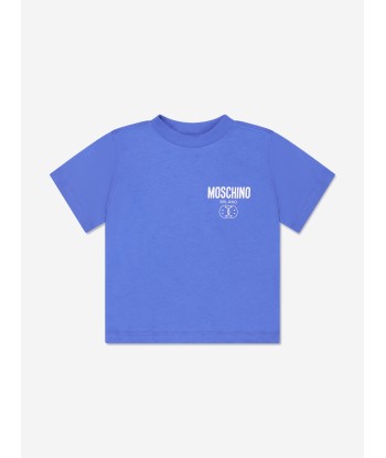 Moschino Boys Milano Logo T-Shirt And Shorts Set in Blue en linge