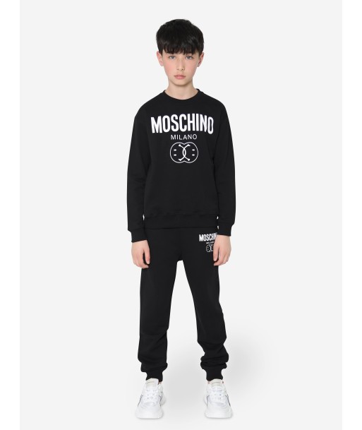 Moschino Boys Milano Logo Tracksuit in Black Faites des économies