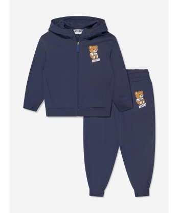 Moschino Kids Teddy Logo Tracksuit in Navy une grave pollution 