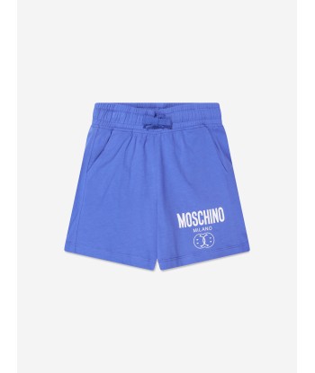 Moschino Boys Milano Logo T-Shirt And Shorts Set in Blue en linge