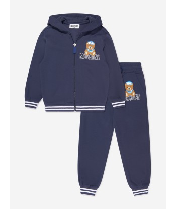 Moschino Boys Teddy Logo Tracksuit in Navy l'évolution des habitudes 