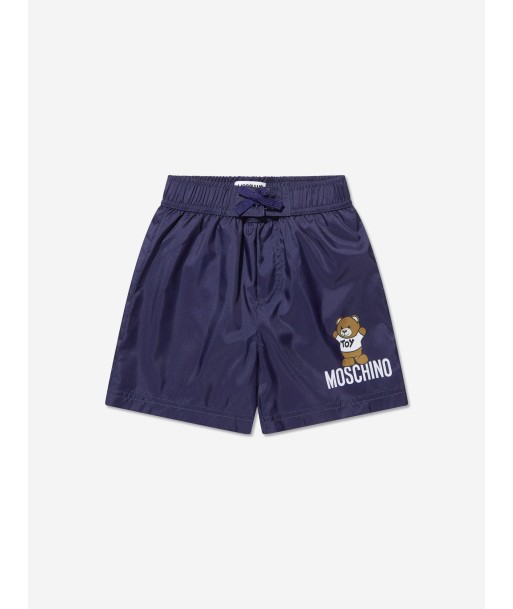 Moschino Boys Teddy Logo Swim Shorts in Navy Comparez plus de prix