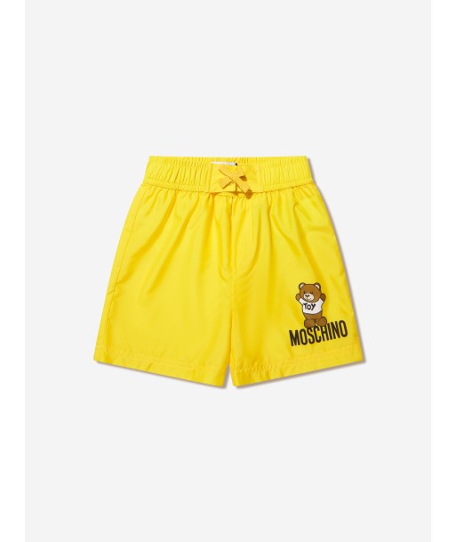 Moschino Boys Teddy Logo Swim Shorts in Yellow Par le système avancé 