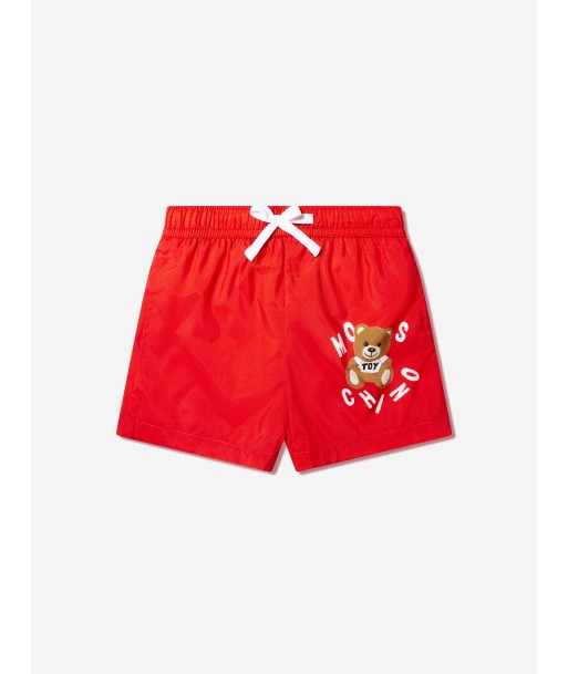 Moschino Boys Teddy Logo Swim Shorts in Red du meilleur 