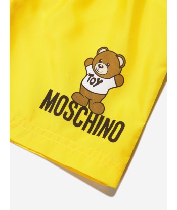 Moschino Boys Teddy Logo Swim Shorts in Yellow Par le système avancé 