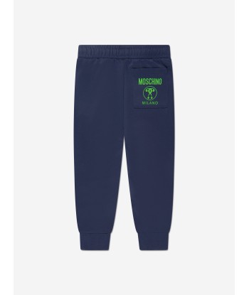 Moschino Boys Milano Logo Joggers in Navy de pas cher