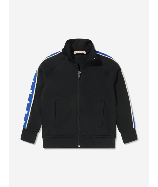 MARNI Kids Logo Tape Zip Up Sweatshirt Economisez 