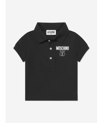 Moschino Baby Boys Milano Logo Polo Shirt in Black Venez découvrir notre 