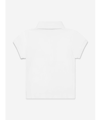 Moschino Baby Boys Teddy Logo Polo Shirt in White outlet