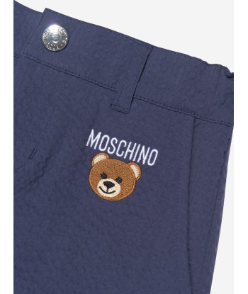 Moschino Boys Teddy Logo Shorts in Navy l'achat 