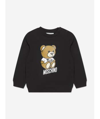 Moschino Baby Teddy Logo Sweatshirt in Black basket pas cher