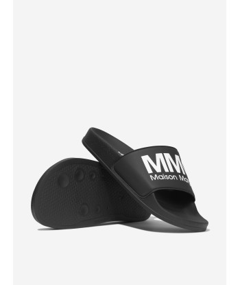 MM6 Maison Margiela Kids Logo Sliders brillant des détails fins