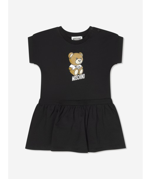 Moschino Baby Girls Teddy Bear Logo Dress in White le des métaux précieux