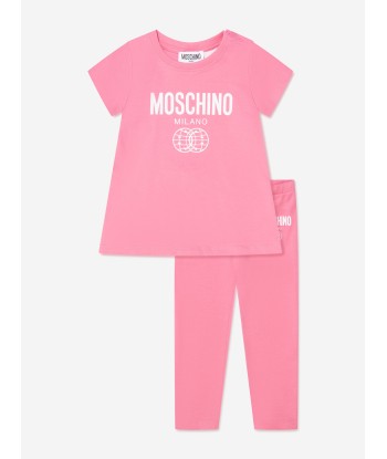 Moschino Baby Girls T-Shirt And Leggings Set in Pink online