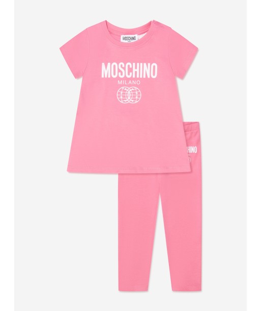 Moschino Baby Girls T-Shirt And Leggings Set in Pink online