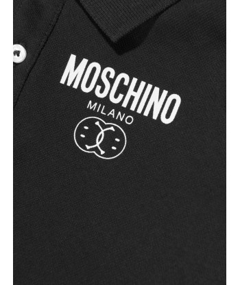 Moschino Baby Boys Milano Logo Polo Shirt in Black Venez découvrir notre 