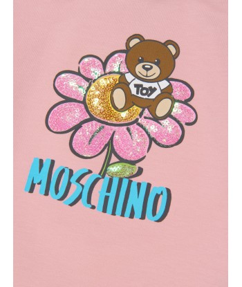 Moschino Baby Girls Teddy Flower Sweatshirt in Pink la colonne vertébrale