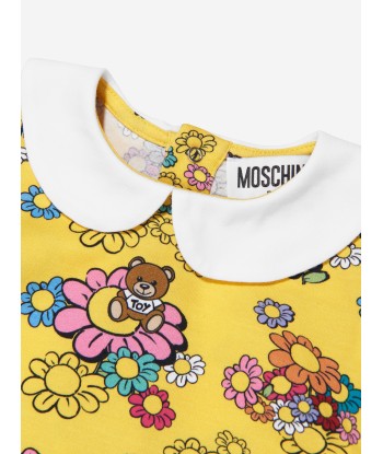 Moschino Baby Girls Teddy Flower T-Shirt in Yellow Dans la société mordern