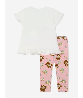 Moschino Baby Girls T-Shirt And Leggings Set in White en ligne des produits 