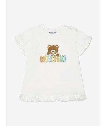 Moschino Baby Girls T-Shirt And Leggings Set in White en ligne des produits 