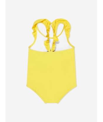 Moschino Baby Girls Teddy Flower Swimsuit in Yellow rembourrage situé sous