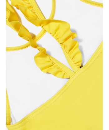 Moschino Baby Girls Teddy Flower Swimsuit in Yellow rembourrage situé sous