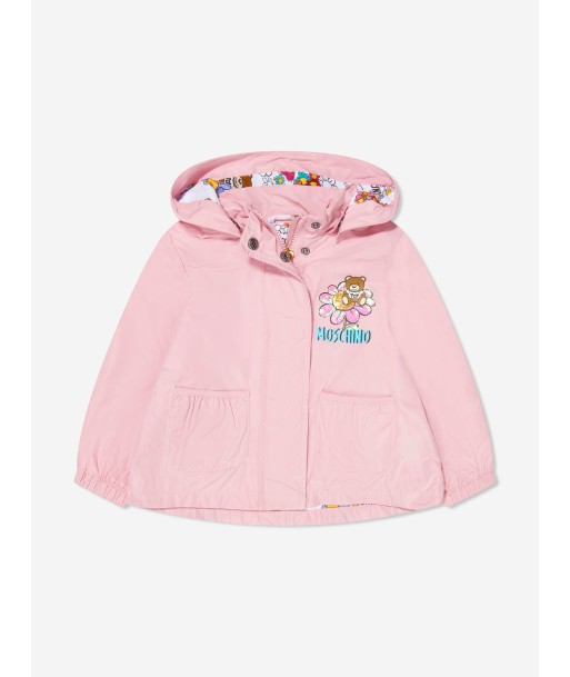 Moschino Baby Girls Bear Hooded Jacket in Pink vente chaude votre 