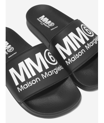 MM6 Maison Margiela Kids Logo Sliders brillant des détails fins