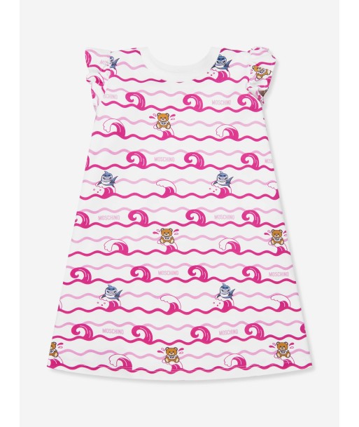 Moschino Baby Girls Teddy Shark Dress in White Comparez et commandez 