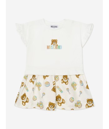 Moschino Baby Girls Dress And Knickers Gift Set in White une grave pollution 