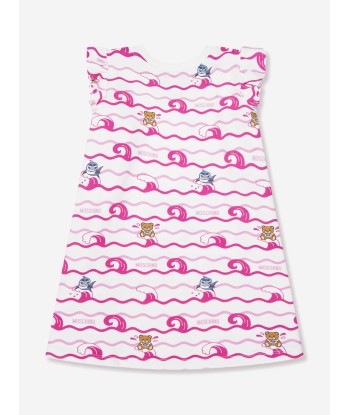 Moschino Baby Girls Teddy Shark Dress in White Comparez et commandez 