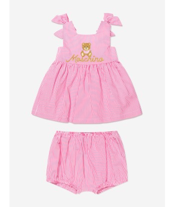 Moschino Baby Girls Dress And Knickers Gift Set in Pink Profitez des Offres !