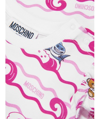 Moschino Baby Girls Teddy Shark Dress in White Comparez et commandez 