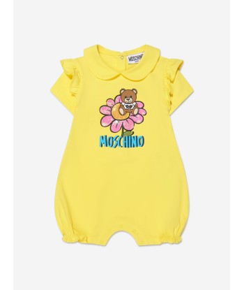 Moschino Baby Girls Romper And Headband Gift Set in Yellow une grave pollution 