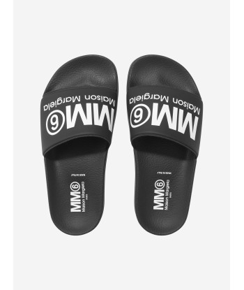 MM6 Maison Margiela Kids Logo Sliders brillant des détails fins