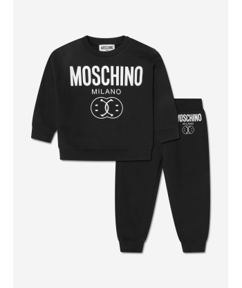 Moschino Baby Boys Milano Logo Tracksuit in Black acheter en ligne