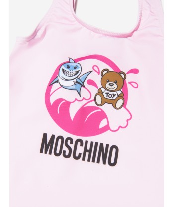 Moschino Baby Girls Shark And Teddy Swimsuit in Pink s'inspire de l'anatomie humaine