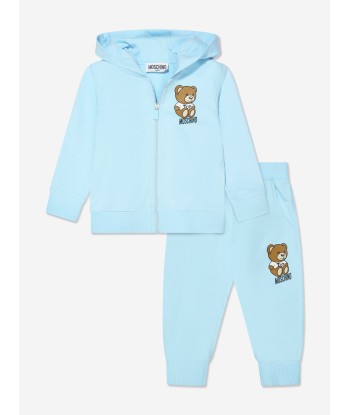 Moschino Baby Boys Teddy Logo Tracksuit in Blue Paris Déstockage Promo