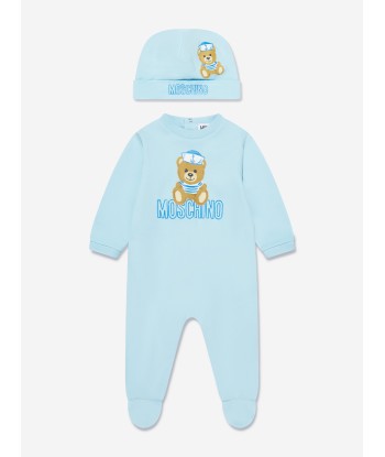 Moschino Baby Boys Babygrow Gift Set (3 Piece) in Blue livraison gratuite