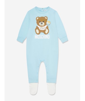 Moschino Baby Boys Teddy Bear Babygrow in Blue Le MVP de beaucoup